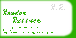 nandor ruttner business card